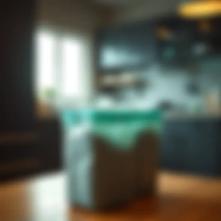 Waterproof Trash Bins in Kitchen Innovative waterproof trash bag bins in a modern kitchen setting