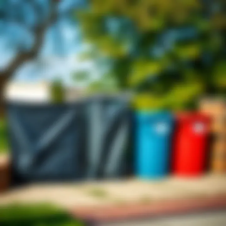 Outdoor Sustainability with Waterproof Bins Sustainable living with waterproof reusable trash bins in outdoor settings