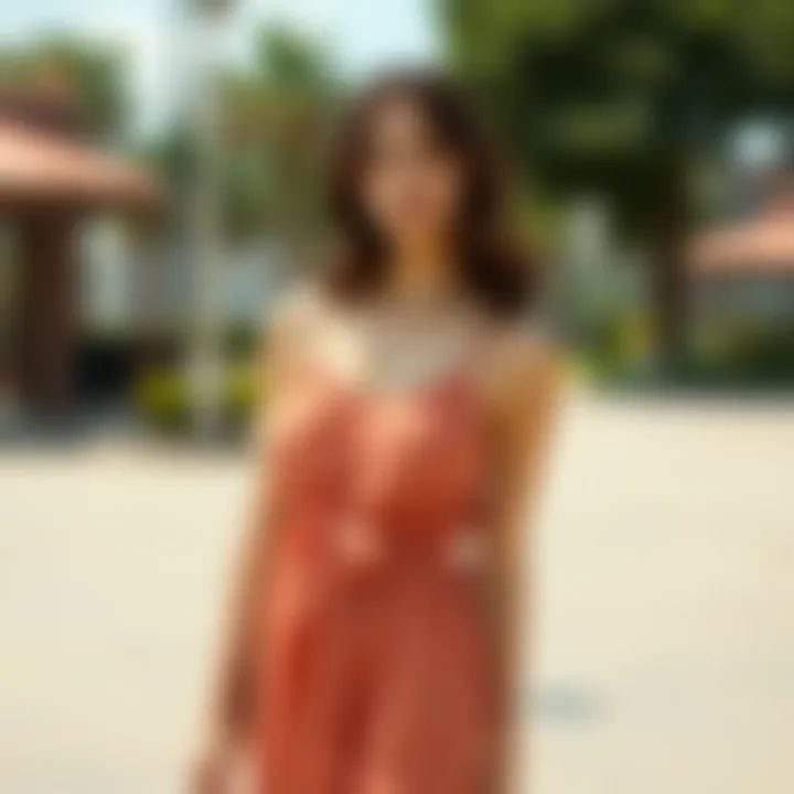 Tie strap babydoll dress styled for a casual outdoor event