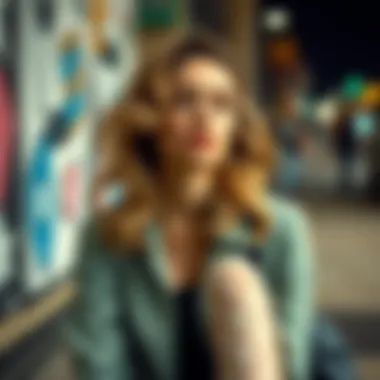 Stylish combination of white polka dot tights with sustainable fashion pieces