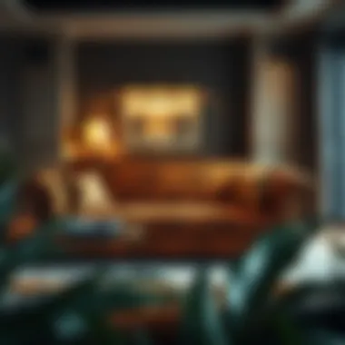 Luxurious tiger print couch in a modern living room