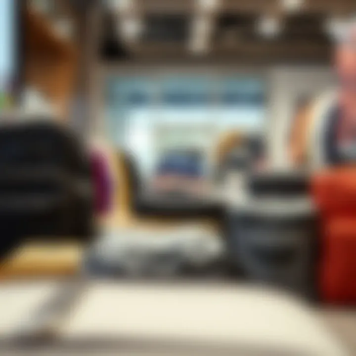 Variety of travel clothing storage bags on display