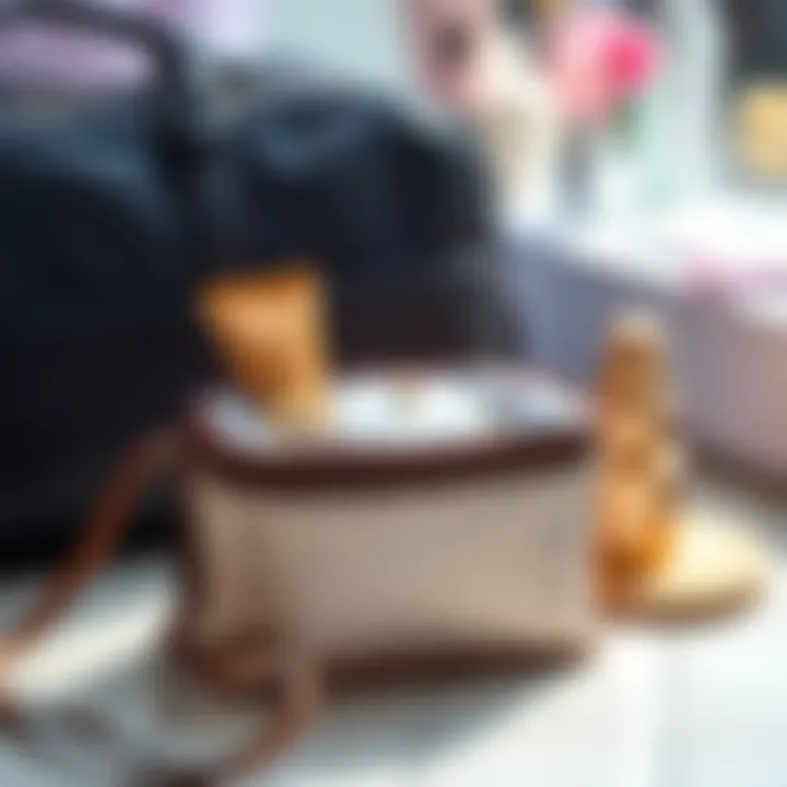 Compact and stylish cosmetic bag for travel