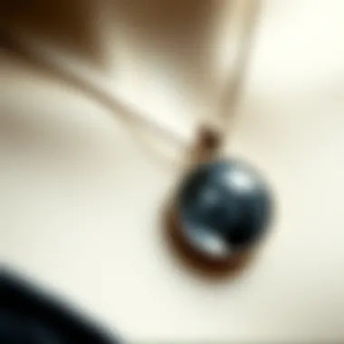 Close-up of a handcrafted ashes necklace