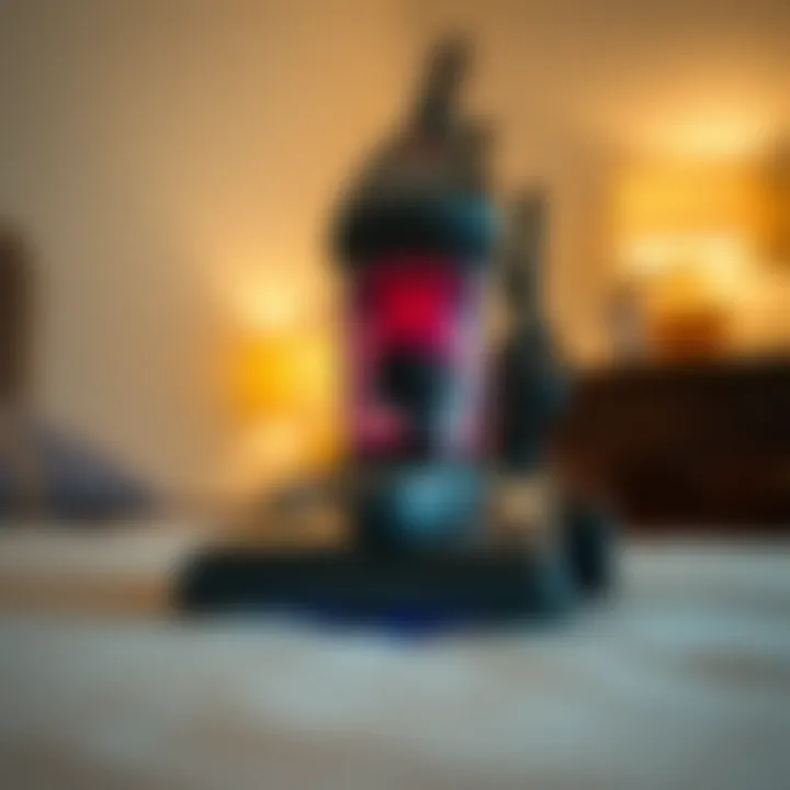 High-tech bed mite vacuum cleaner in action