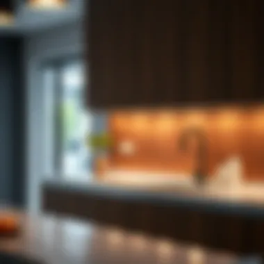 Stylish kitchen featuring aesthetically pleasing counter gap strips