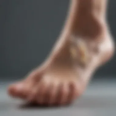 Detailed anatomy of the foot showcasing areas prone to cracking