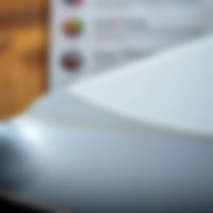 Close-up of spatula material texture