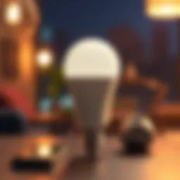 Smart bulb technology showcasing wireless connectivity
