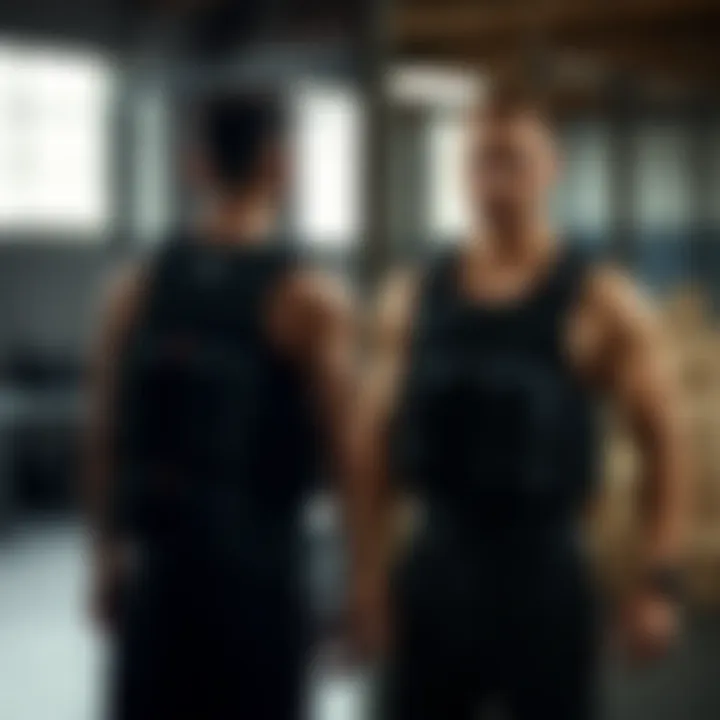 A side-by-side comparison of a sandbag vest and a traditional weight vest highlighting their differences