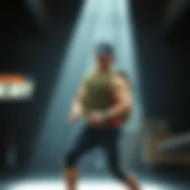 An individual engaging in a functional fitness workout with a sandbag vest