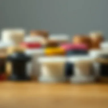 Comparison of different types of spool caps made from various materials