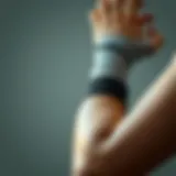 Close-up of a wrist sleeve designed for support