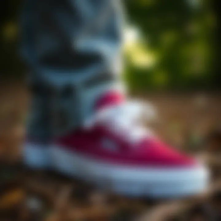 Vans Moca shoes in a natural outdoor setting, reflecting sustainability