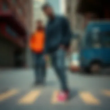 Diverse individuals styling Vans Moca in urban environments