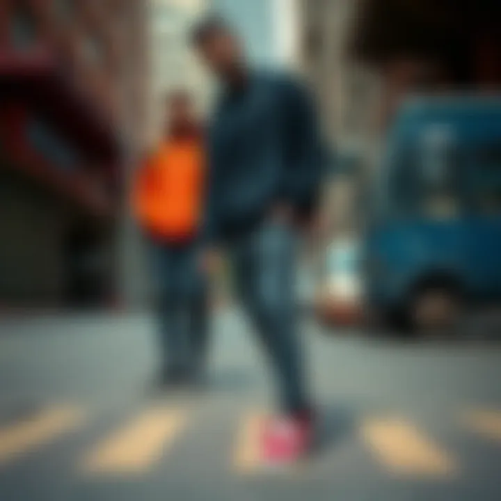 Diverse individuals styling Vans Moca in urban environments