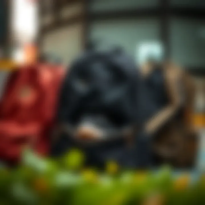 Diverse Styles of Commuter Backpacks A selection of commuter backpacks in various materials and styles