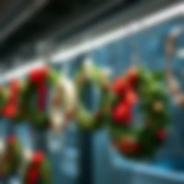 Various designs of suction wreath hangers showcasing versatility