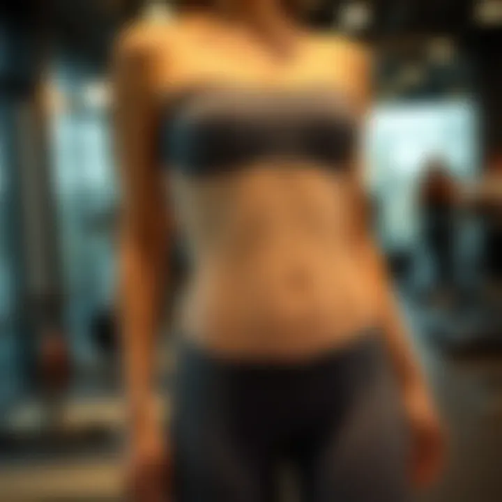 Illustration of correct waist trainer usage during exercise