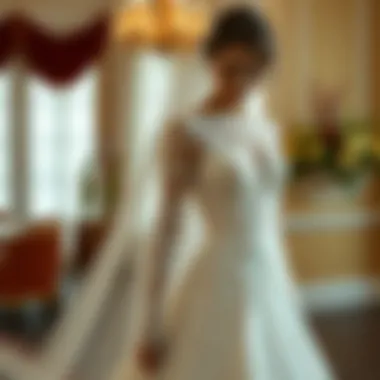 Elegant bridal gown with intricate lace details