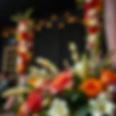 Vibrant wedding floral arrangements enhancing decor