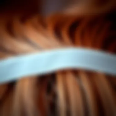 Close-up of high-quality tape designed for hair extensions