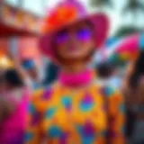 Vibrant Festival Fashion Stylish festival outfit featuring vibrant colors and unique patterns