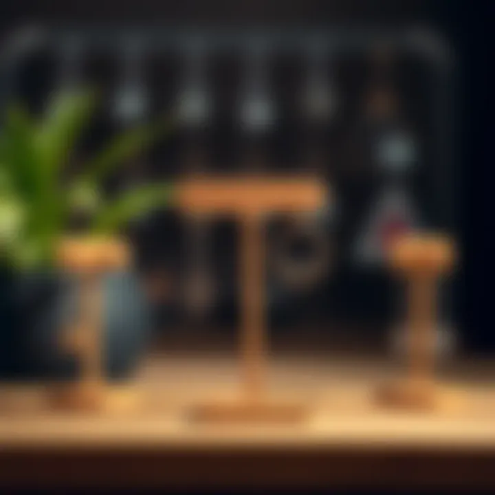 Eco-friendly wooden earring stand highlighting sustainable materials